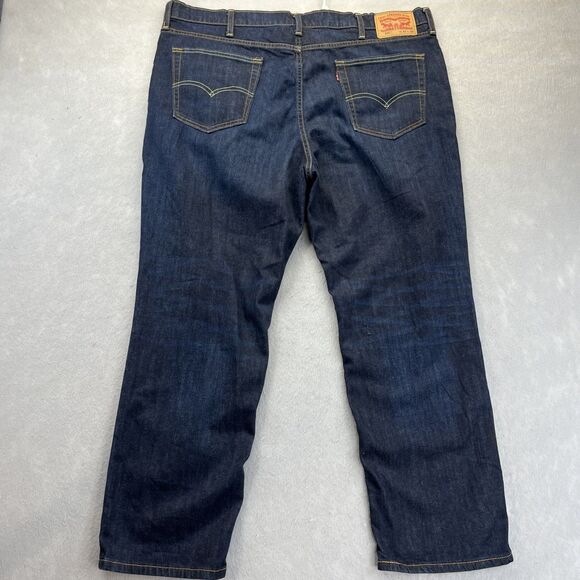 Levis 541 Jeans 42x30 Mens Blue Denim Athletic Fit Taper Dark Wash Indigo - Picture 7 of 16